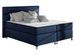 Lit boxspring 140x200 cm tissu bleu foncé Mador - Photo n°1