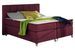 Lit boxspring 140x200 cm tissu bordeaux Balfor - Photo n°1