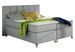 Lit boxspring 140x200 cm tissu gris clair Balfor - Photo n°1