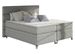 Lit boxspring 140x200 cm tissu gris clair chiné Mador - Photo n°1