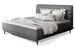 Lit boxspring 140x200 cm tissu gris foncé sommier et matelas inclus Mastera - Photo n°1