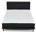 Lit boxspring 140x200 cm velours marron clair sommier et matelas inclus Mastera - Photo n°8