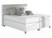 Lit boxspring 180x200 cm simili cuir blanc Mador - Photo n°1