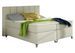 Lit boxspring 160x200 cm simili cuir crème Balfor - Photo n°1