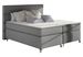 Lit boxspring 160x200 cm simili cuir gris clair Mador - Photo n°1