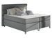 Lit boxspring 180x200 cm simili cuir gris clair Mador - Photo n°1