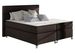 Lit boxspring 160x200 cm simili cuir marron Mador - Photo n°1