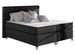 Lit boxspring 180x200 cm simili cuir noir Mador - Photo n°1