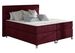 Lit boxspring 160x200 cm tissu bordeaux Mador - Photo n°1