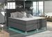 Lit boxspring 160x200 cm tissu anthracite Mador - Photo n°2