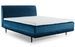 Lit boxspring 160x200 cm velours bleu foncé sommier et matelas inclus Mastera - Photo n°1