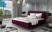 Lit boxspring 160x200 cm velours bordeaux sommier et matelas inclus Mastera - Photo n°2