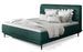 Lit boxspring 160x200 cm velours vert sommier et matelas inclus Mastera - Photo n°1