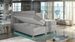 Lit boxspring 180x200 cm simili cuir bleu marine Balfor - Photo n°2