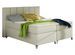 Lit boxspring 180x200 cm simili cuir crème Balfor - Photo n°1