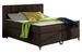 Lit boxspring 180x200 cm simili cuir marron Balfor - Photo n°1