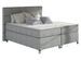 Lit boxspring 180x200 cm tissu gris clair Mador - Photo n°1