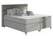 Lit boxspring 180x200 cm tissu gris clair chiné Mador - Photo n°1