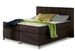 Lit boxspring à LED en simili cuir marron BALFOR - Photo n°1