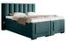 Lit boxspring électrique ARKOS en velours vert avec matelas et surmatelas - Photo n°1
