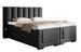 Lit boxspring électrique tissu anthracite avec matelas et surmatelas Arkos - Photo n°1