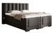 Lit boxspring électrique tissu marron avec matelas et surmatelas Arkos - Photo n°1