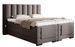 Lit boxspring électrique tissu marron clair avec matelas et surmatelas Arkos - Photo n°1