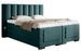 Lit boxspring électrique velours vert avec matelas et surmatelas Arkos - Photo n°1