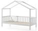 Lit cabane 90x200 cm avec matelas pin massif blanc Bali - Photo n°3