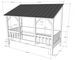 Lit cabane 90x200 cm pin massif blanc toit noir Mila - Photo n°4