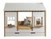 Lit cabane avec tiroir lit HOUSEBED 90x200 cm – Pin massif blanc & bois clair - Photo n°1