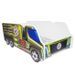 Lit camion army mélaminé vert 70x140 cm - Sommier et matelas inclus - Photo n°1