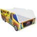 Lit camion grue jaune 70x140 cm - Sommier et matelas inclus - Photo n°1