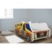 Lit camion grue jaune 70x140 cm - Sommier et matelas inclus - Photo n°2