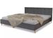 Lit capitonné tissu gris foncé Venus 180x200 cm - Photo n°1
