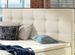 Lit coffre boxspring simili cuir beige clair avec matelas et surmatelas Kavin - Photo n°3