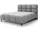 Lit coffre capitonné KENZY – Tissu à boucles, sommier métal renforcé & rangement intégré - Photo n°1