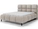 Lit coffre capitonné KENZY – Tissu à boucles, sommier métal renforcé & rangement intégré - Photo n°1