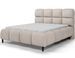 Lit coffre capitonné KENZY – Velours côtelé, sommier métal renforcé & rangement intégré - Photo n°1