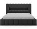 Lit coffre LUTO Prestige – Tissu bouclette, coffre de rangement & LED - Photo n°1