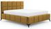 Lit coffre moderne 140x200 cm capitonné tissu doux jaune Mister - Photo n°1
