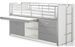 Lit combiné mi-hauteur BONNY 90x200 – Sommier inclus, bureau coulissant & rangements intégrés - Photo n°1
