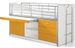 Lit combiné mi-hauteur BONNY 90x200 – Sommier inclus, bureau coulissant & rangements intégrés - Photo n°1