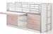 Lit combiné mi-hauteur BONNY 90x200 – Sommier inclus, bureau coulissant & rangements intégrés - Photo n°1