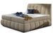 Lit continental tissu beige clair chiné Florencia - Photo n°1