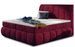 Lit continental tissu doux bordeaux Florencia - Photo n°1
