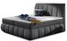 Lit continental tissu gris Florencia - Photo n°1