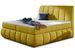 Lit continental tissu jaune olive Florencia - Photo n°1