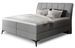 Lit continental moderne avec matelas tissu gris clair Brato - Photo n°1