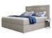 Lit continental tissu beige clair Balore - Photo n°1